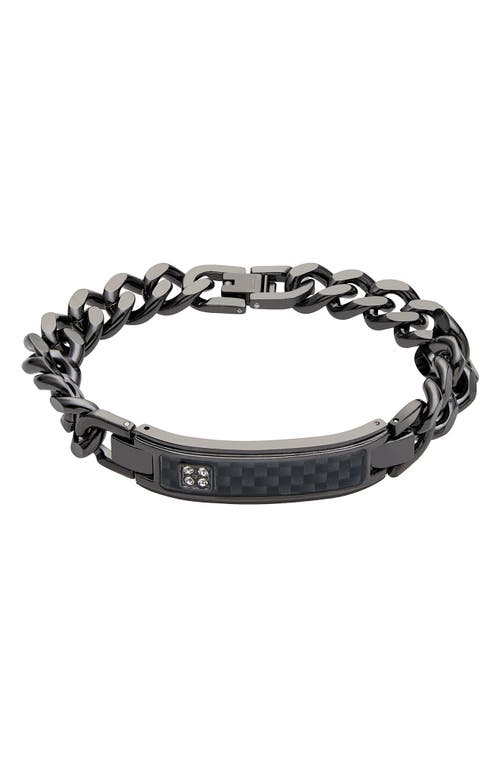 Shop American Exchange Cross Dog Tag Necklace & Id Bracelet Set In Gun/black