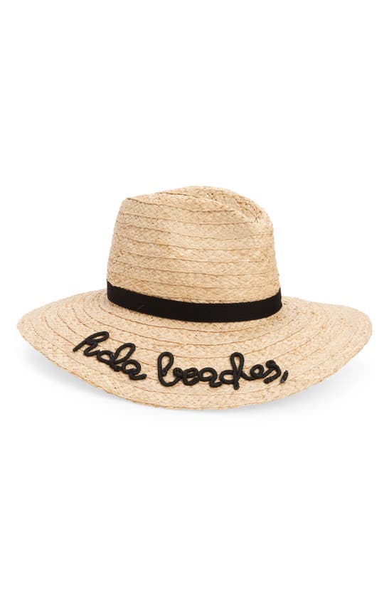 Btb Los Angeles Hola Beaches Straw Hat In Nat/ Black