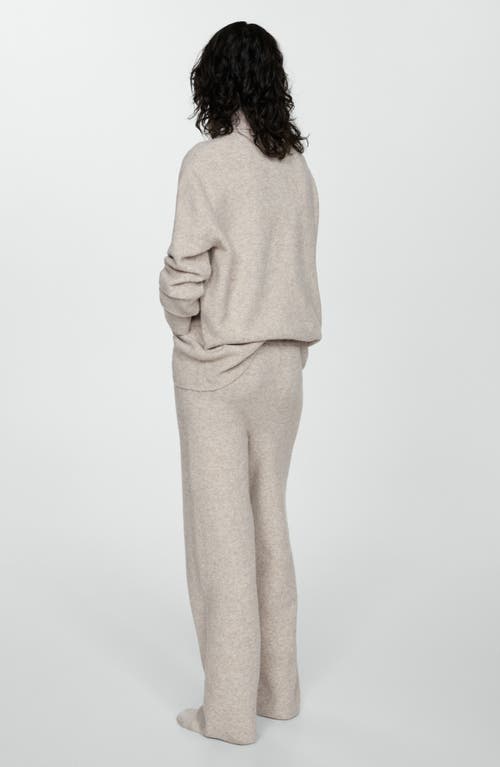 Shop Mango Oversize Turtleneck Sweater In Light/pastel Brown