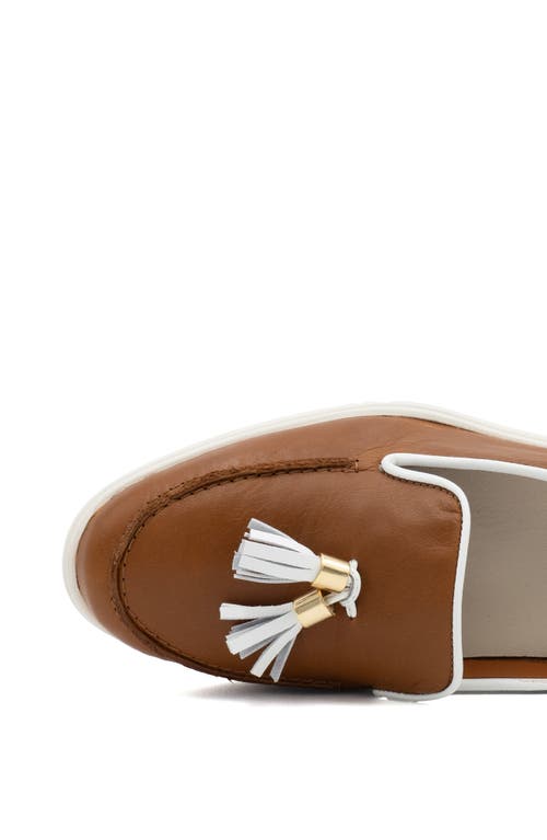 Shop Amalfi By Rangoni Rampichino Tassel Loafer In Whiskey/white - Platinum Acc