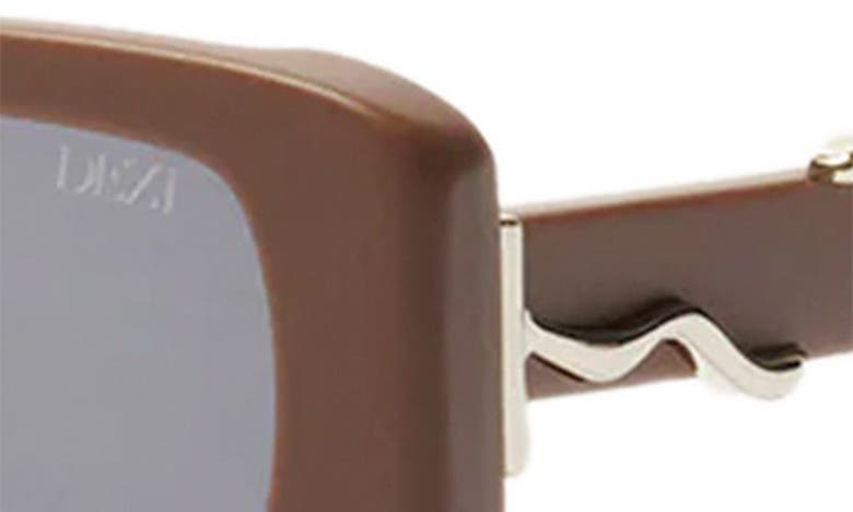 Shop Dezi Drippy 53mm Square Sunglasses In Matte Chocolate/ Silver