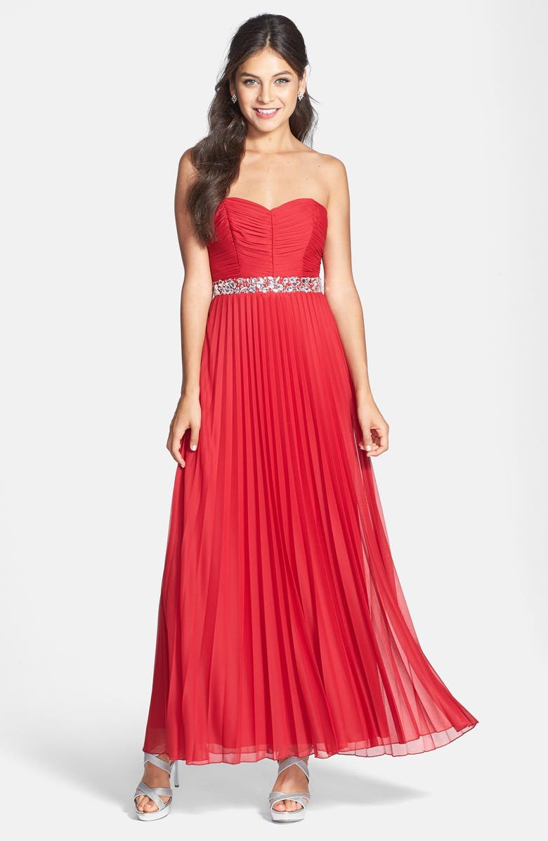 Speechless Pleated Gown (Juniors) | Nordstrom