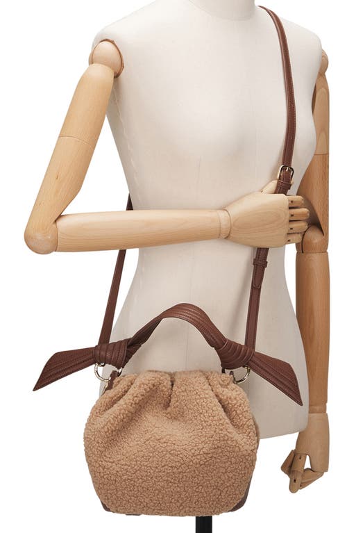ORYANY ORYANY SELENDA FAUX SHEARLING BUCKET BAG 