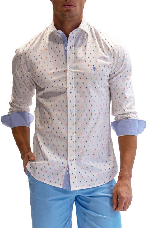 Lucky Brand Printed Western Long Sleeve Shirt in Blue for Men