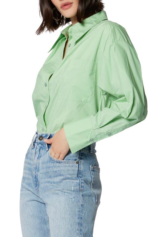 Shop Equipment Sergine Pleat Sleeve Button-up Shirt In Pale Jadesheen
