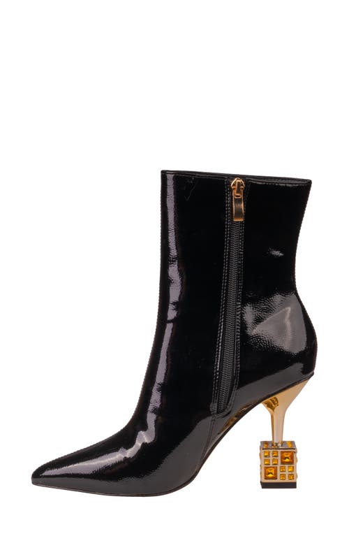 Lady Couture Women's Crown Sculpture Heel Ankle Boots In Black