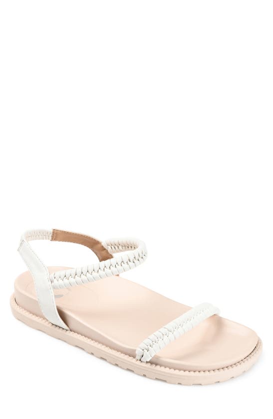 Journee Collection Women's Josee Flat Sandals Women's Shoes In White