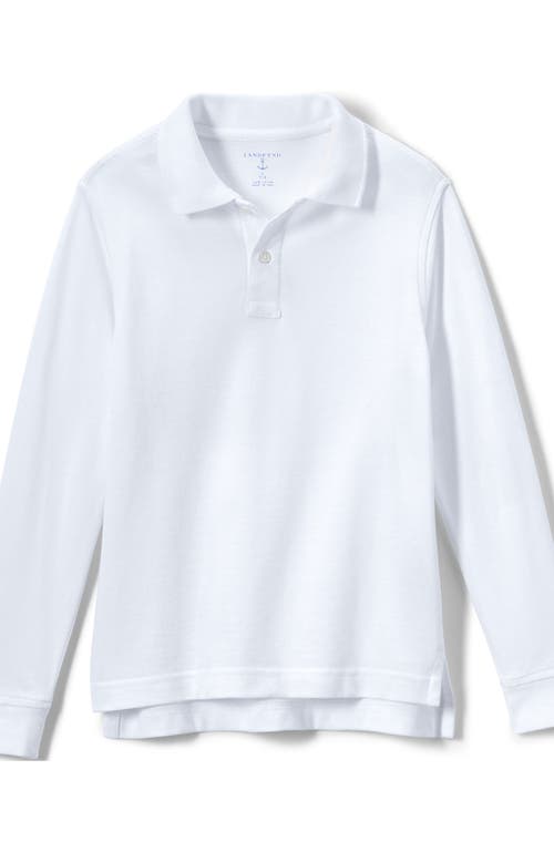 LANDS' END LANDS' END SCHOOL UNIFORM KIDS LONG SLEEVE MESH POLO SHIRT 
