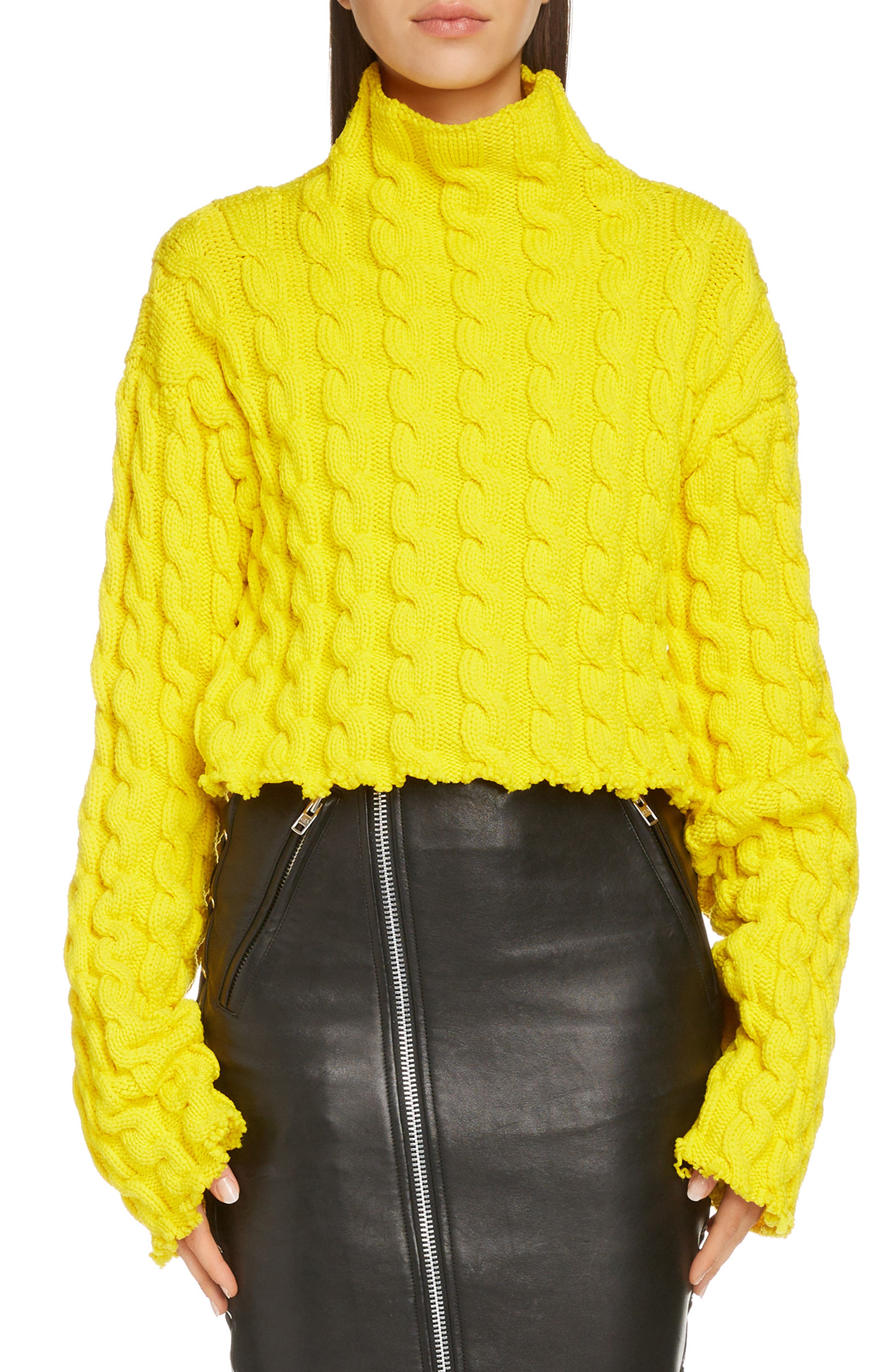 balenciaga sweater womens yellow