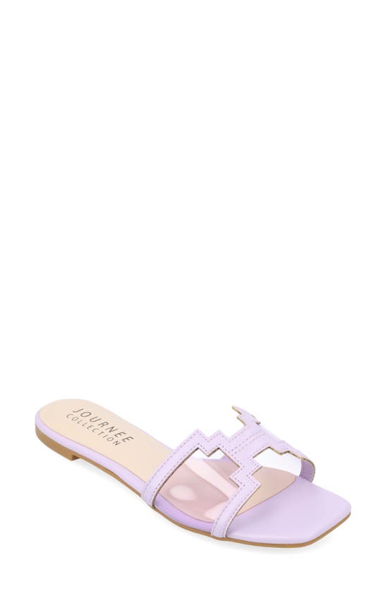 Shop Journee Collection Jamarie Tru Comfort Slide Sandal In Lavender