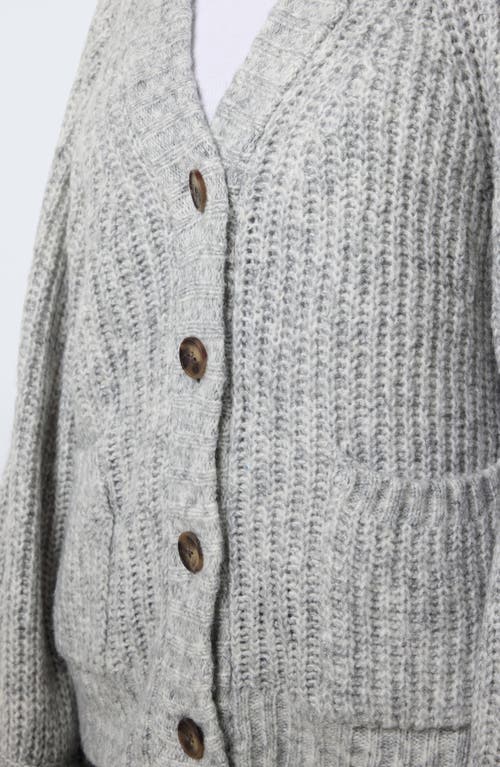 Shop Noisy May Salsa V-neck Cardigan In Light Grey Melange