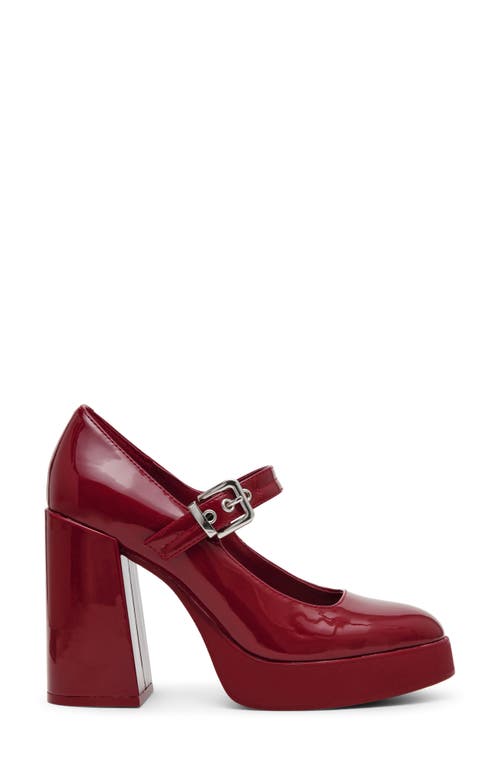 Shop Steve Madden Tully Platform Pump In Wine Patent