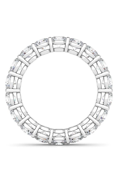 Shop Hautecarat Round Cut Lab Created Diamond 18k Gold Eternity Band Ring In White Gold