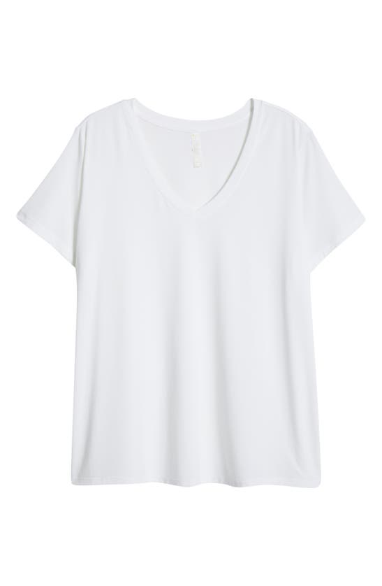 Shop Zella Breathe Active V-neck Tee In White