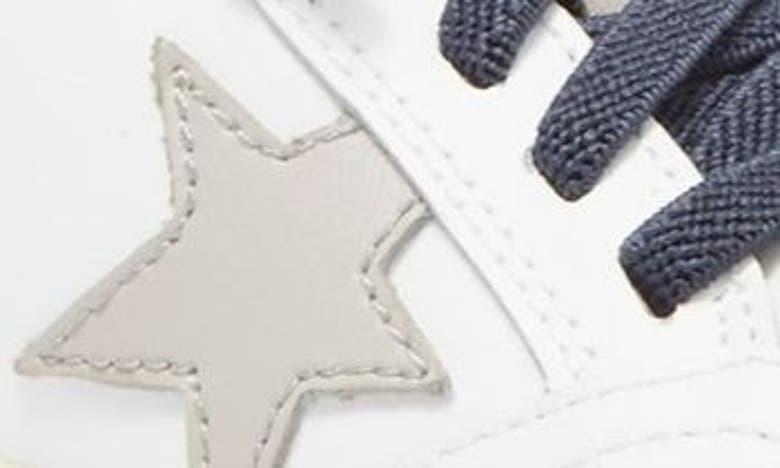 Shop Old Soles Kids' Platinum Runner Sneaker In Snow / Navy / Gris