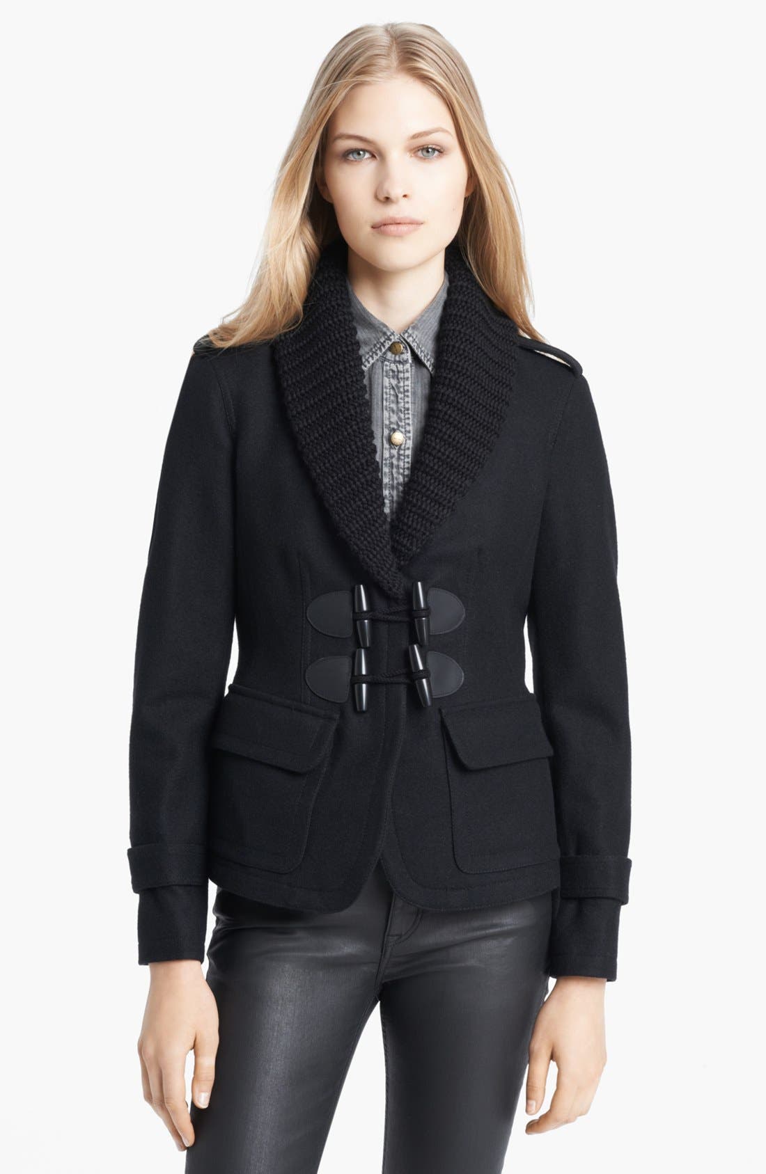 burberry toggle coat womens