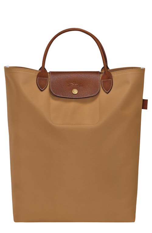 Longchamp Medium Cabas Replay Recycled Canvas Tote in Fawn at Nordstrom