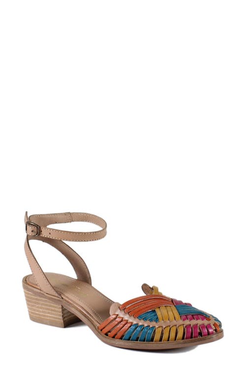 Shop Diba True Shootin Star Ankle Strap Sandal In Tan/bright Multi