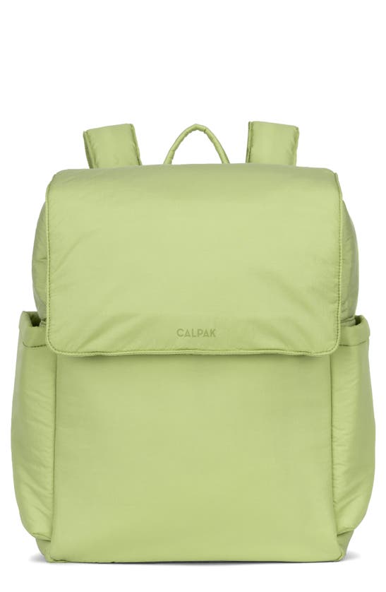 Calpak Babies' Diaper Backpack With Laptop Sleeve In Lime