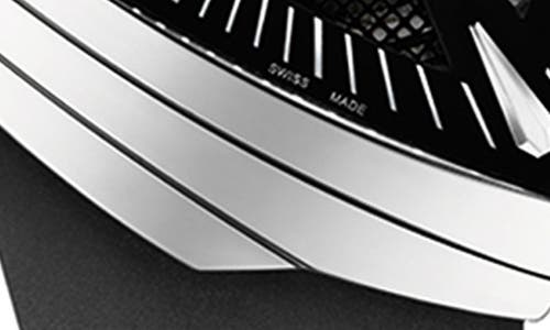 Hamilton Men's Swiss Automatic Ventura Xxl Black Rubber Strap Watch 45.5x46mm H24655331 In Black/silver