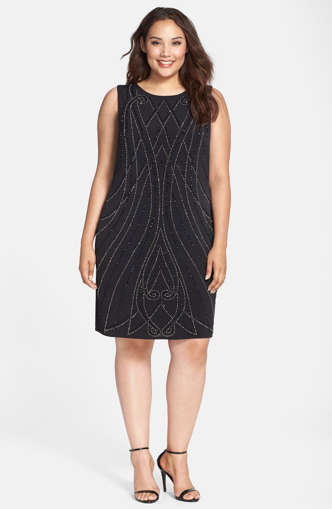 Chetta B Embellished Shift Dress (Plus Size) | Nordstrom