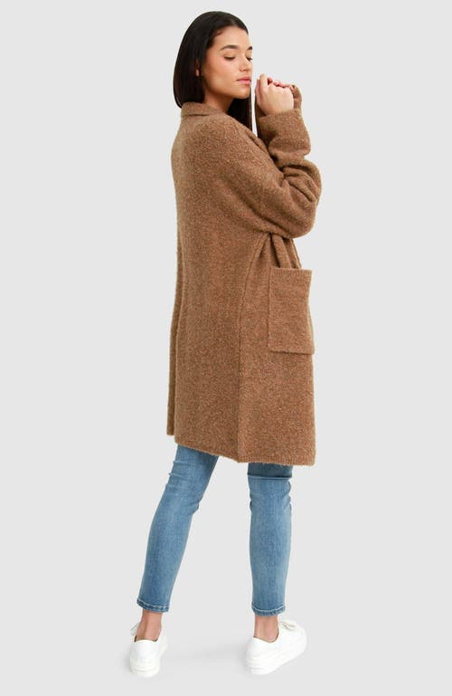 Belle & Bloom Days Go By Sustainable Blazer Cardigan In Camel
