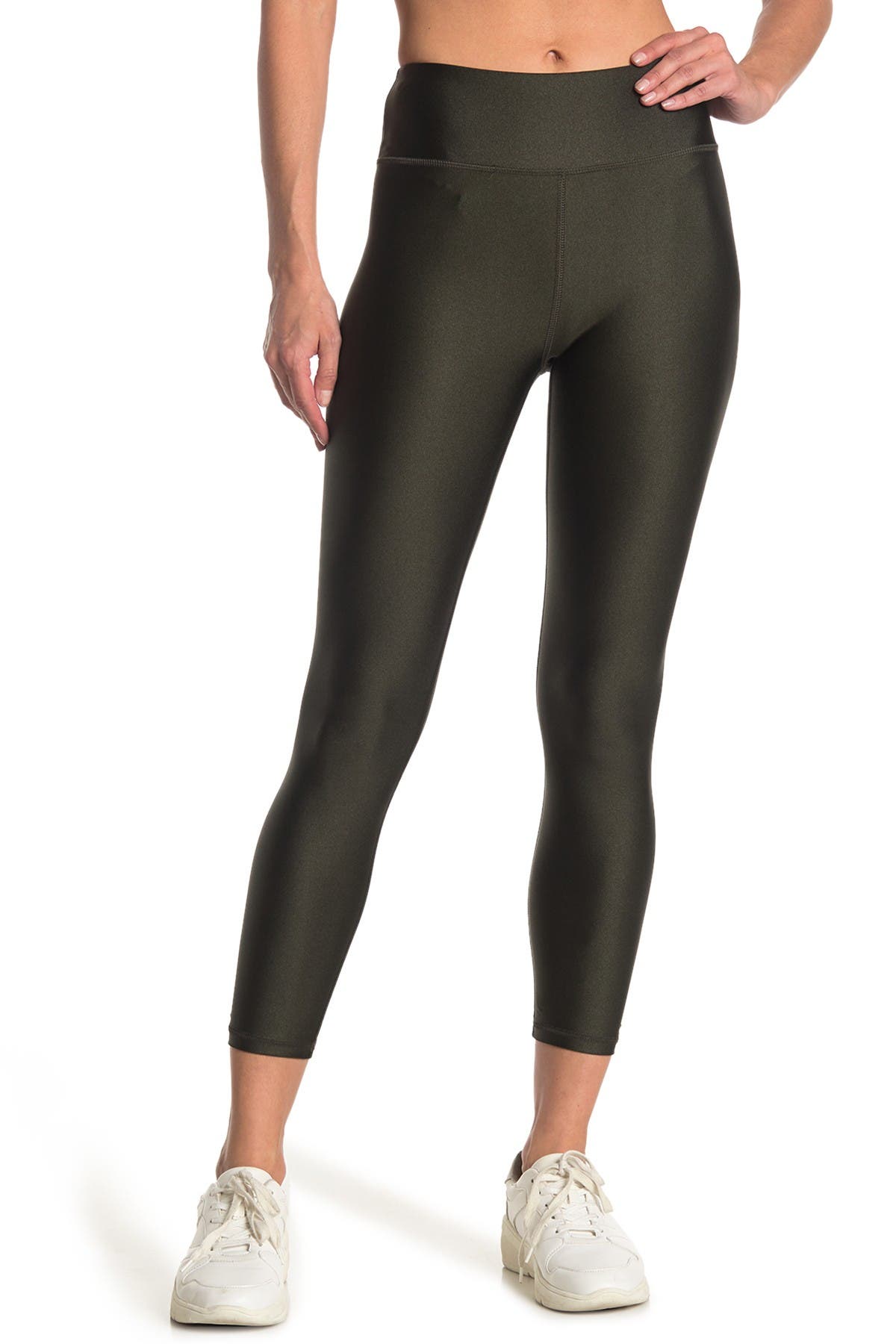 X By Gottex Shine Ankle Leggings In Green