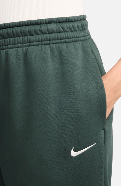 Nike Phoenix Oversize Fleece Sweatpants In Green/sail