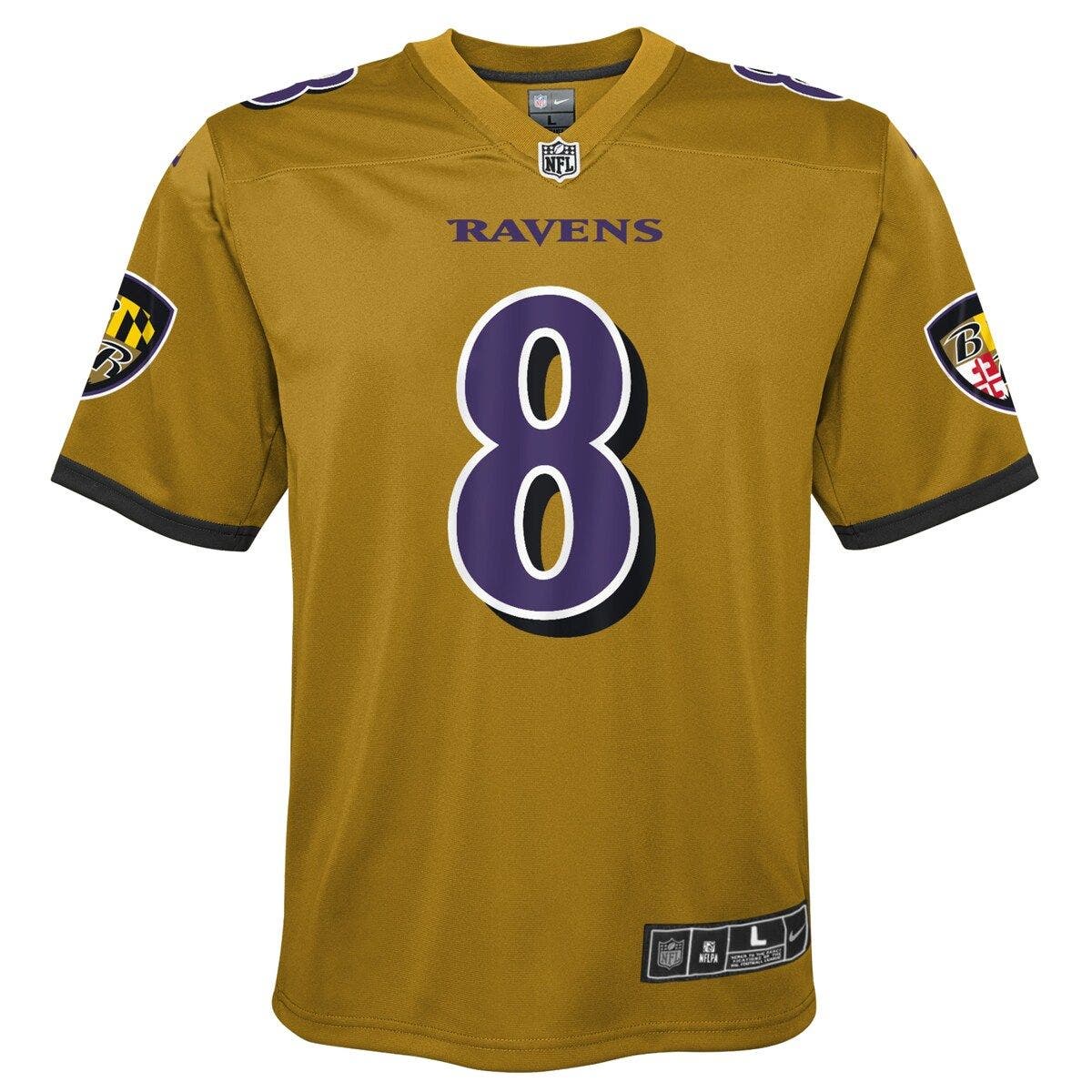 baltimore ravens gold jersey