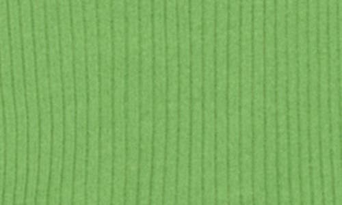 Mango Gabi Stripe Short Sleeve Rib Sweater In Green