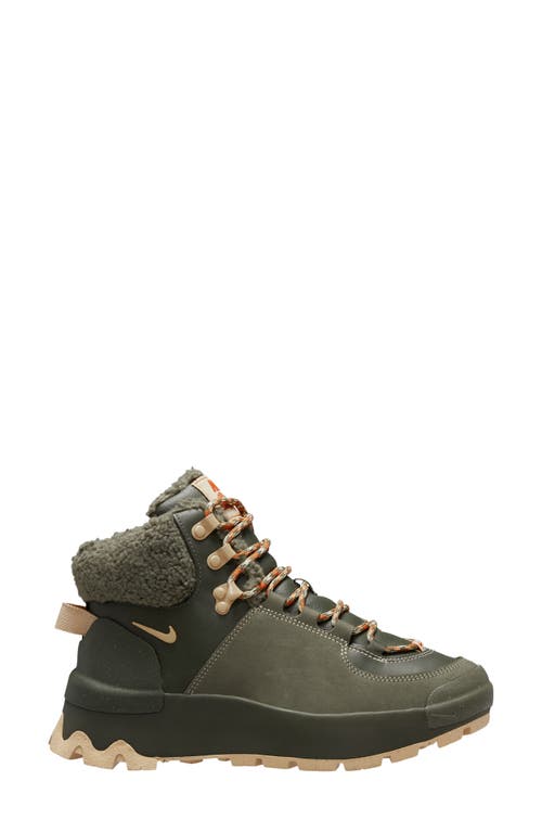 Shop Nike City Classic Premium Sneaker Bootie In Cargo Khaki/sesame/olive