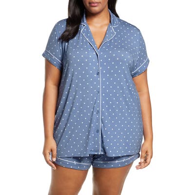 Plus Size Nordstrom Lingerie Moonlight Short Pajamas, Blue