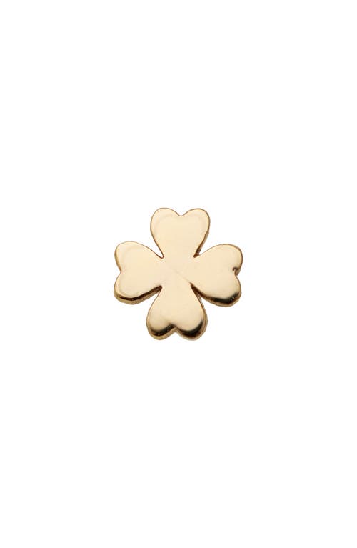 MADE BY MARY Lucky 7 Single Clover Stud Earring in Gold