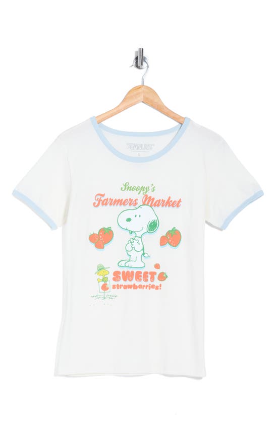 Shop Hi Res Snoopy's Farmers Market Cotton Graphic T-shirt In Baby Blue/ Marshmallow