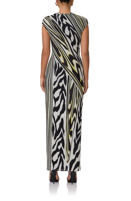 AFRM AFRM CODY PRINT CAP SLEEVE MESH MAXI DRESS 