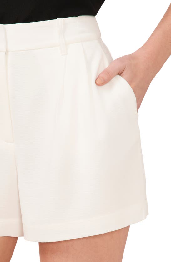 Shop Cece Pleated High Waist Shorts In New Ivory