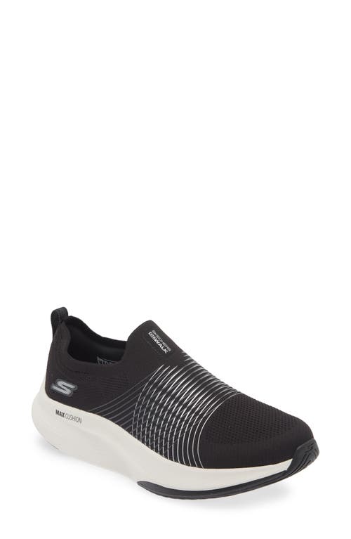 Go Walk Max Walker Slip-On Sneaker in Black/White