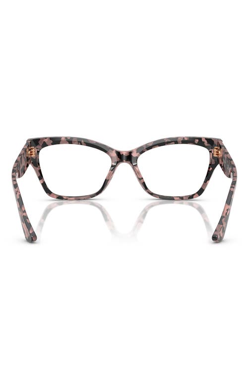Vogue 52mm Cat Eye Optical Glasses In Pink Tortoise