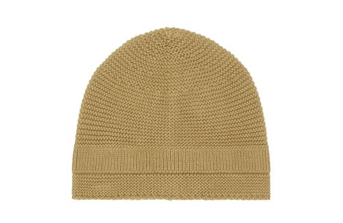 Vild House Of Little Organic Knit Hat In Beige-orange Plant Dye