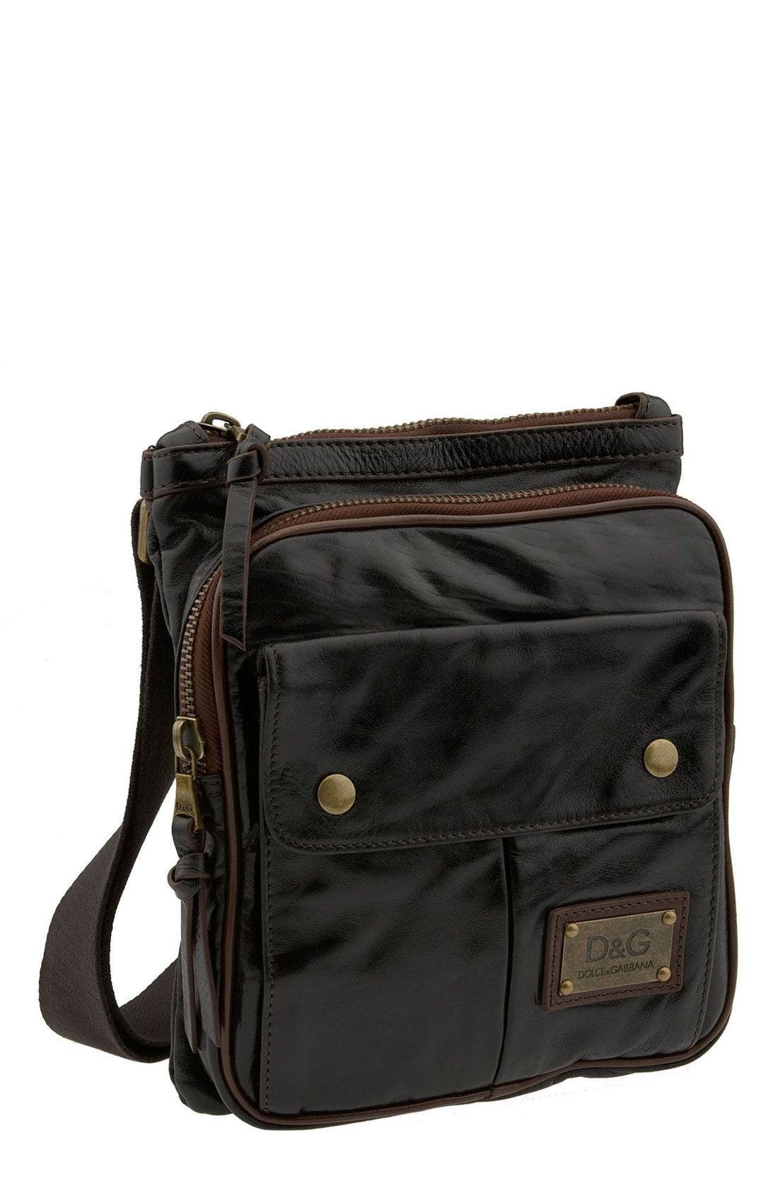 D\u0026G Calfskin Leather Crossbody Bag 