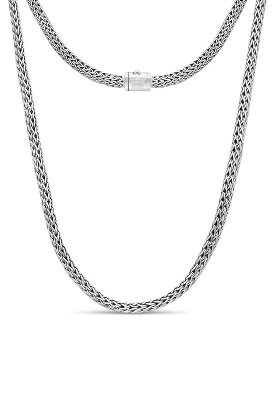 Devata Sterling Silver 16" Dragon Bone Chain Necklace