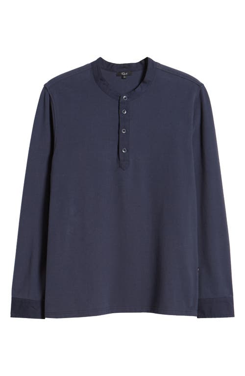 Shop Rails Dremond Long Sleeve Stretch Cotton Henley In Perfect Navy