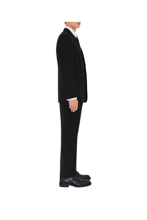 Burberry Wool Mohair Tailored Jacket In Black