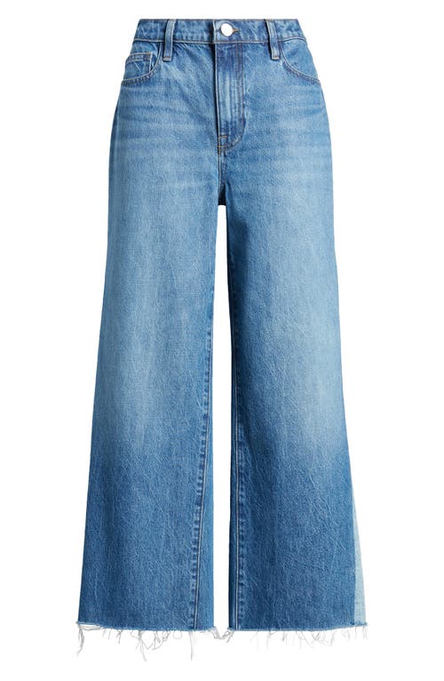 Shop Frame Le Jane Raw Hem Crop Wide Leg Jeans In Shylock