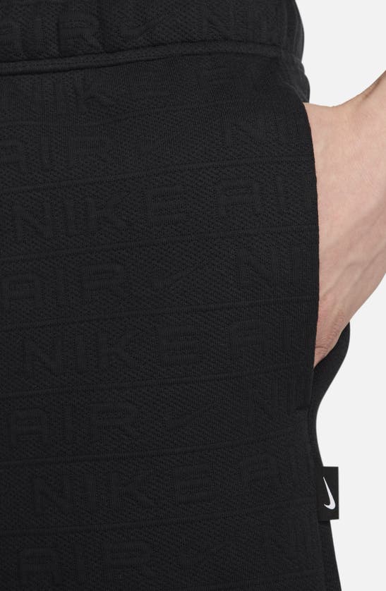 Shop Nike Sportswear Air Knit Shorts In Black/ Black