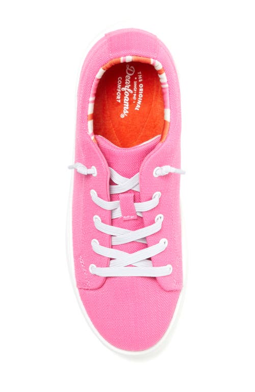 Dearfoams Mabel Woven Slip-on Sneaker In Azalea Pink