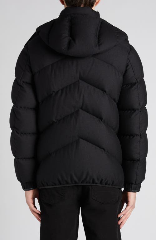 Tom Ford Down Jacket With Quilted Design And Removable Hood In Black