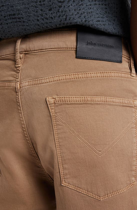 Shop John Varvatos Gary Garment Dyed Shorts In Clay Brown