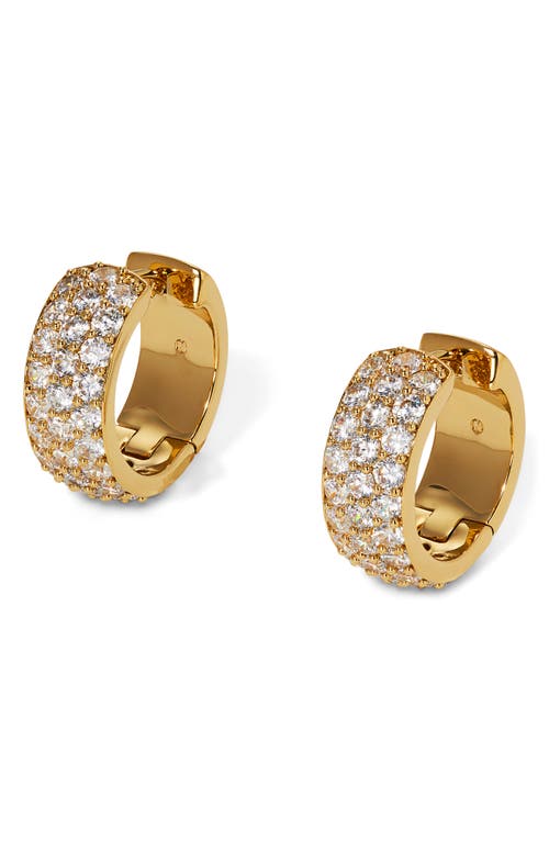 NADRI NADRI NORTHERN LIGHTS PAVÉ CUBIC ZIRCONIA HUGGIE HOOP EARRINGS