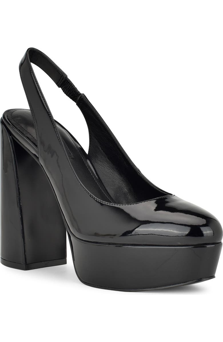 Nine West Women’s Trins Pump – Slingback Dress Shoes With Block Heel & Almond Toe
